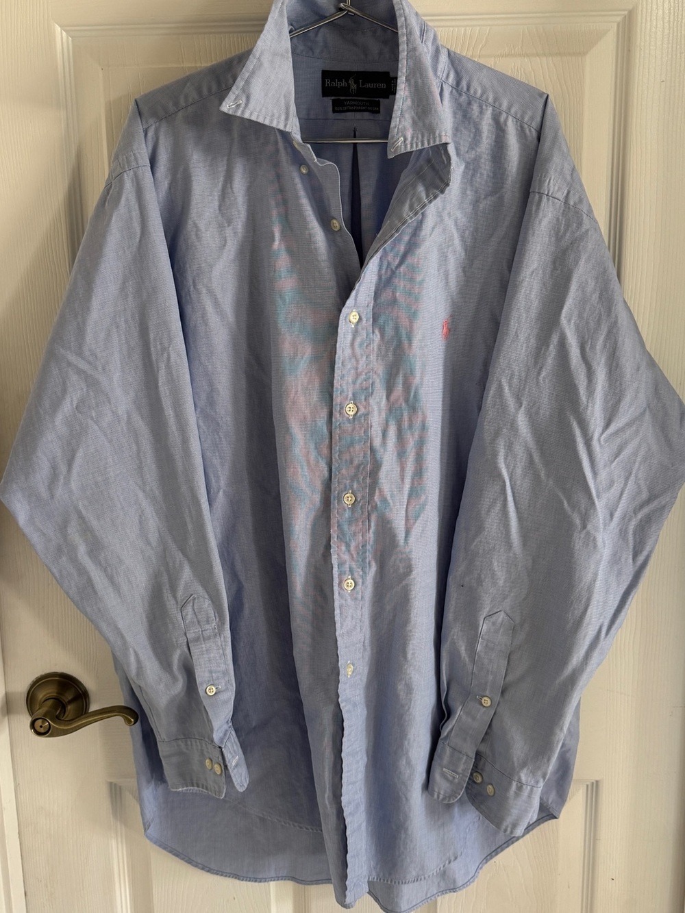 Vintage Ralph Lauren Button Down - Blue w Pink